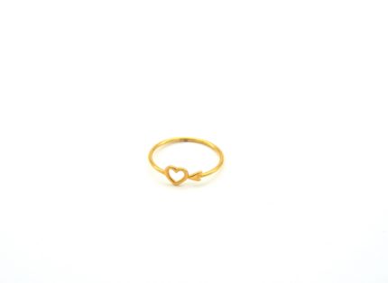 Ring of 14k Gold shaped as a heart