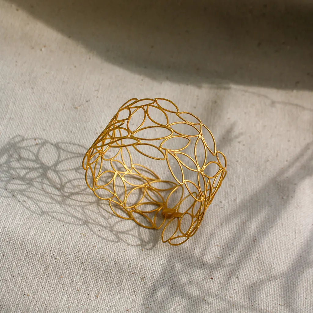 Origami Statement Bracelet - Solid Gold